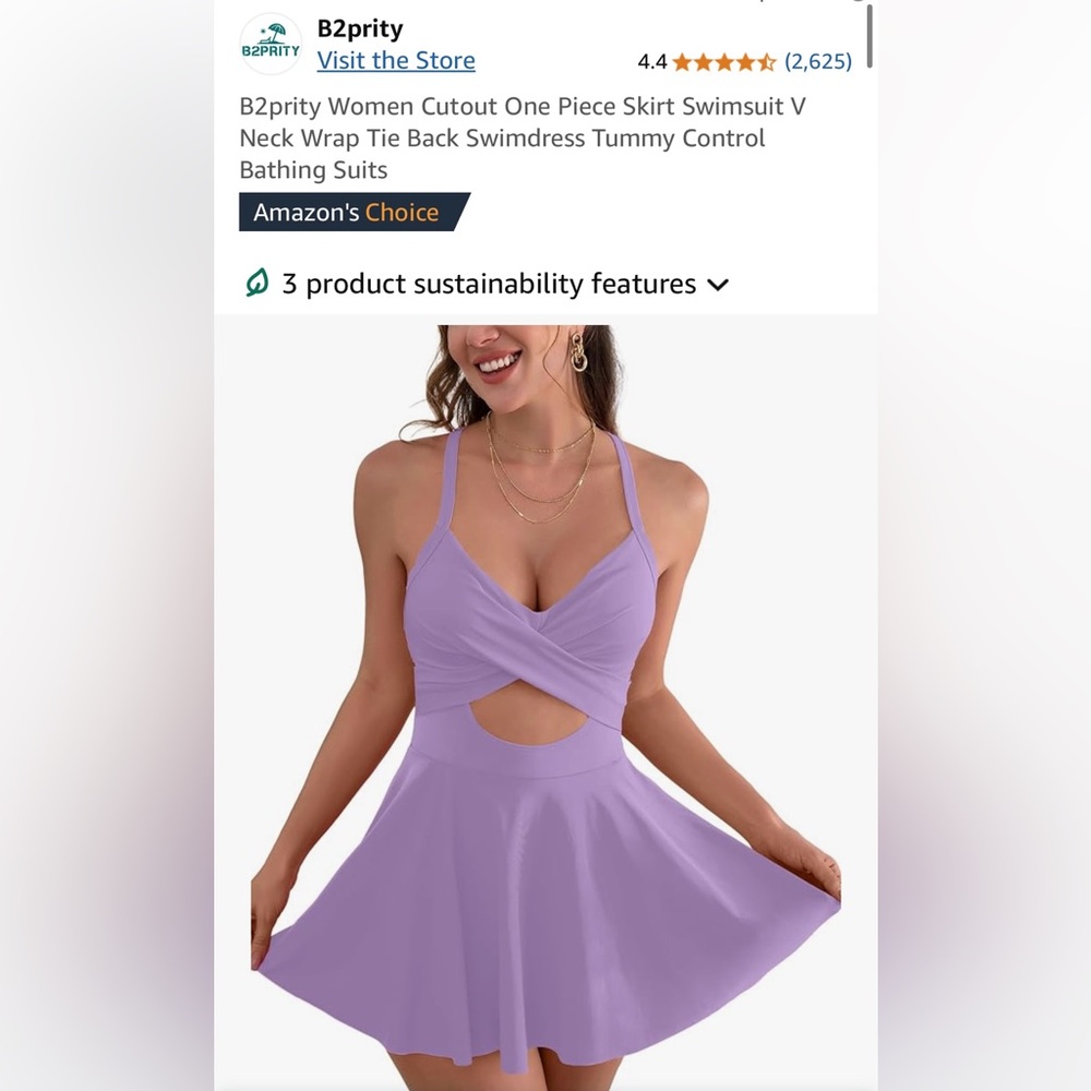 NWT Women’s Cutout One Piece Skirt Swimsuit